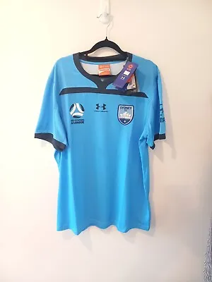 SYDNEY FC Football Club Jersey Shirt Size L Under Armour BNWT Soccer A League • $59.99