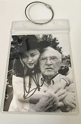 Madonna With Dad Autographed Signed Picture Photo Ciccone Wine Rare Charity Item • £97.63