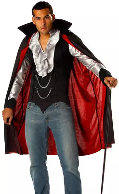 Mens Cool Vampire Fancy Dress Costume Deluxe Vampire Vamp Halloween Costume • £21.99