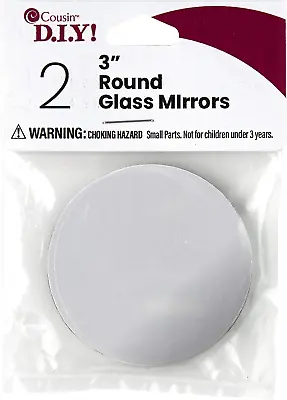 DIY Mirror 2 Piece Round Glass Set 3 Inch Diameter • $5.41