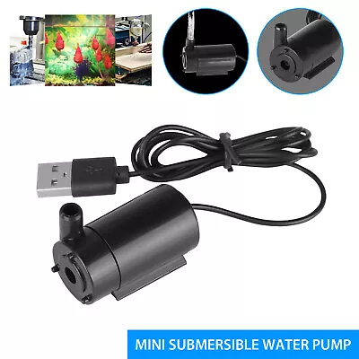 Water Pump Mini Mute Submersible Low Noise USB 5V Garden Fountain Tool Fish Tank • $4.99