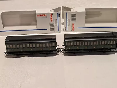 MARKLIN #4204 4205 HO Scale SNCF Triple Axle Coaches. 1st/2nd And 2nd/3rd. NIOB • $22