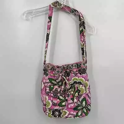 Vera Bradley Priscilla Pink Drawstring Bucket Bag Convertible Strap Crossbody  • $20.20