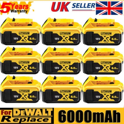 £7.99 • Buy 18V 6.0Ah Li-ion XR Slide Battery For DEWALT 18 Volt DCB184 DCB183 DCB182 DCB200