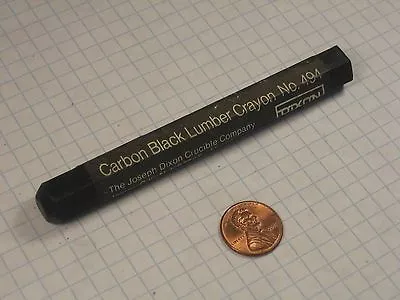 Dixon #494 Lumber Marking Crayon Black 4-1/2  Length 1/2  Across Flats • $5.95