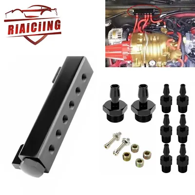 6 Port Car Vacuum Block Intake Manifold Kit Fuel Gas Wastegate Turbo Boost • $18.66