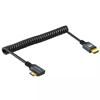 Twozoh 90° Degree Coiled Mini HDMI To HDMI Cable Right Angled Mini HDMI To HDMI • $19.01