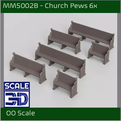 MM5002B - Church Pews X 6 OO Scale • $17.04