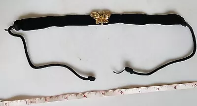 Vintage Black Velvet Choker Necklace With Butterfly Accent • $9.99