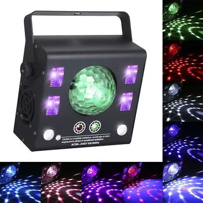 4 In 1 Stage Effect Lights DJ Disco LED Laser Strobe DMX512 Party Stage Light • $62