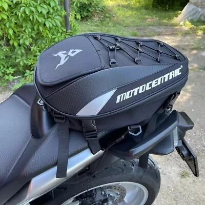 $79 • Buy Waterproof Motorcycle Tail Bag 37L Tool Box Rear Seat Bag Rider Backpack