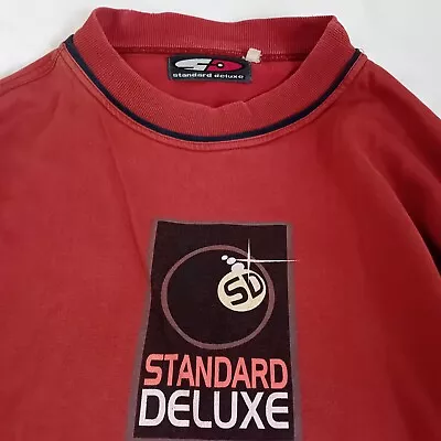 STANDARD DELUXE 90's Long Sleeve T Shirt Large Skate Rave Culture Retro Vintage • £15