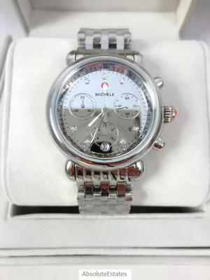 NEW Michele Silver Mirror Diamond CSX 36 Watch MWW03C000518 NWT  + Box • $749.99