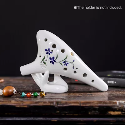 12 Holes Round Head Ceramic Ocarina Alto C Hand Painted Musical Instrument N9D7 • $24.67