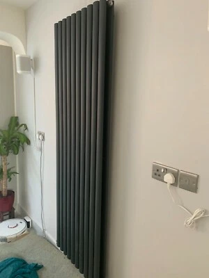 £280 • Buy Milano Aruba - Anthracite Vertical Designer Radiator 1780mm X 590mm Double Panel
