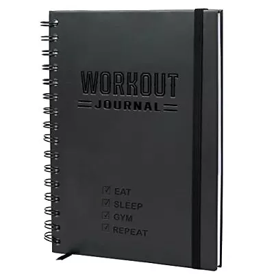 Hardcover Fitness Journal Workout Planner Men & Women A5 Sturdy Workout Logbook • $14.67