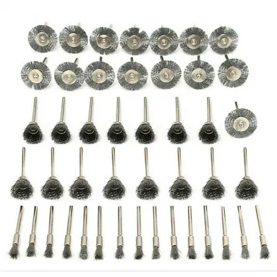 90X Stainless Steel Wire Bowl Mix Brush Set For Dremel Rotary Tool Accessories • £24.89