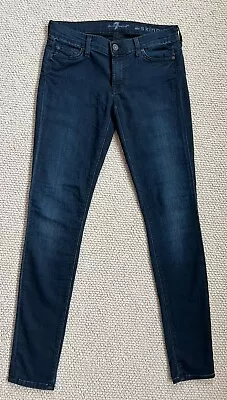 Womens 7 For All Mankind The Skinny Leggings Jeggings Jeans Soft Comfy Blue 28 • $9.99