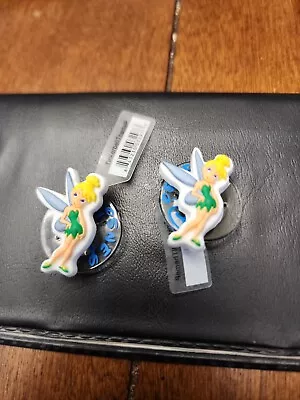 2 DISNEY JIBBITZ Tinkerbell Shoe Charm Authentic Free Ship 7.99 • $7.99