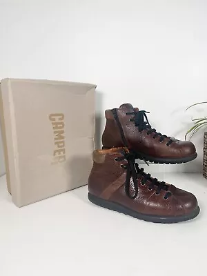 Camper Boots Pelotas Ariel Size Uk 6 Zip And Lace Up With Box • £49.99