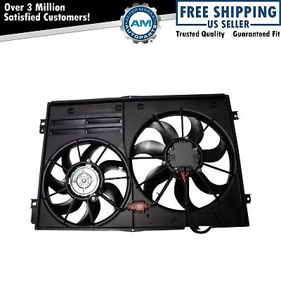 Radiator Cooling Dual Fan Assembly For A3 TT Jetta Passat Eos Beetle Rabbit • $99.60