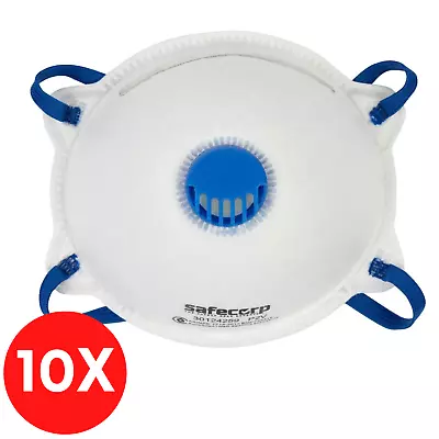 10x Safecorp P2 Valved Respirator Worksite Face Mask Dust Mist Welding Painting • $25.47