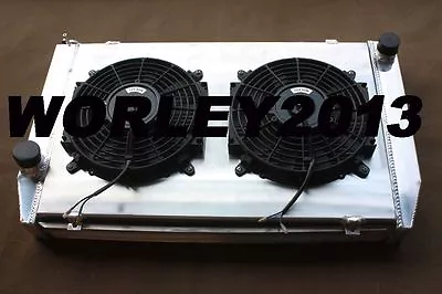 Aluminum Radiator + Fan Shroud For FORD Falcon XC XD XE XF V8 6 Cylinder Manual • $275