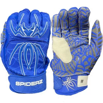 Spiderz 2022 Hybrid Series Mens Baseball Batting Gloves Pair ROYAL BLUE|WHITE XL • $34.99
