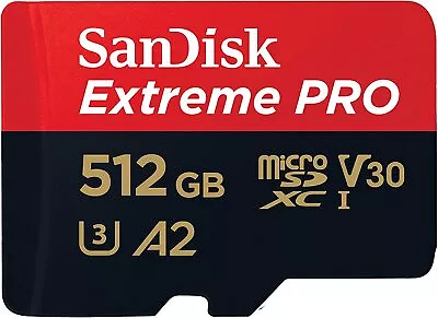 £11.70 • Buy 64GB 128GB 256GB 512GB SanDisk Extreme Pro Micro SD Memory Card U3 V30 A2 200MB