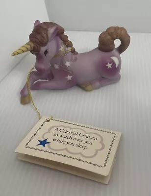 Vintage Aldon Celestial Purple Lavender Unicorn Figurine Figure W Tags 1984 • $22.99