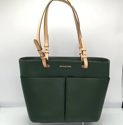 MICHAEL Michael Kors Dark Hunter Green Leather Shoulder Handbag • $89