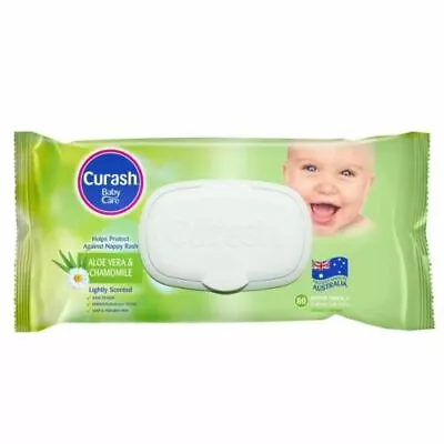 Curash Babycare Aloe Vera & Chamomile Baby Wipes 80 Pack • $10