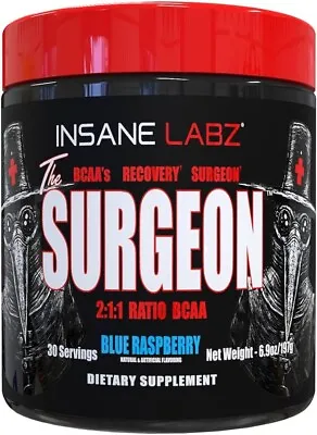 Insane Labz - The Surgeon Bcaa & Eaa Muscle Recovery Blend - Blue Raspberry • $38