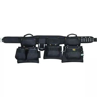 5605 Professional Carpenters Combo Tool Belt Black 18 Pocket Brand New • $106