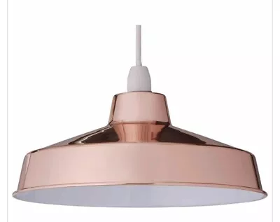 Large Copper Effect Gallery Pendant Light Shade • £13.99