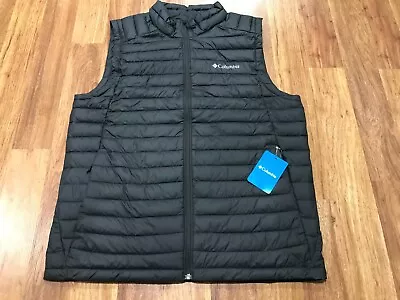 MENS LARGE 🎱 New Columbia Sportswear Silver Falls Lightweight Puffer Vest Black • $43.99