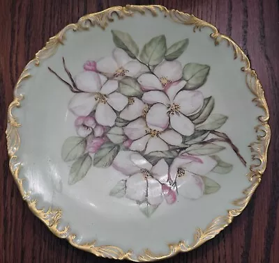 1898 T&V Tressemann Vogt Limoges Cabinet Plate Hand Painted Signed LE Roles 8”W • $35.76