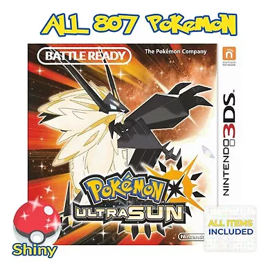 Pokemon Ultra Sun | Pokemon Home |Living Dex Unlocked All 807 Shiny Nintendo 3DS • $64.99