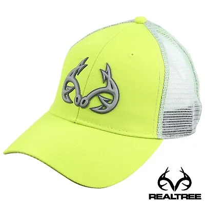 Realtree Fishing Antlers Logo Mesh Cap- Yellow • $12.99