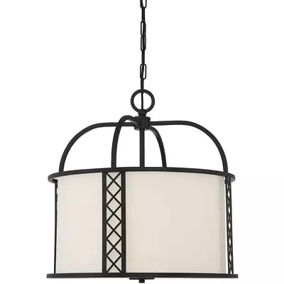 3 Light Pendant-18 Inches Tall By 18 Inches Wide-Matte Black Finish - Pendants - • $63.95