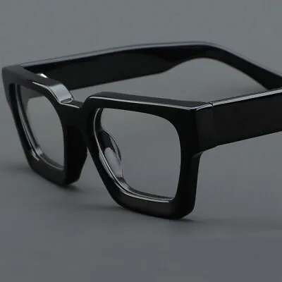 Deluxe Thick Acetate Retro Full Rim Eyeglass Frames Square Spectacles Glassses • $19.43