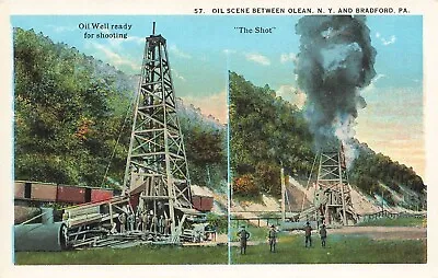 Olean Bradford Pennsylvania Oil Scene Postcard LP43 • $4.75