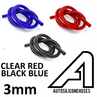 £9 • Buy 3mm Silicone Vacuum Hose Pipe Tube Water Air Dump Valve Turbo Boost Line 3.5mm