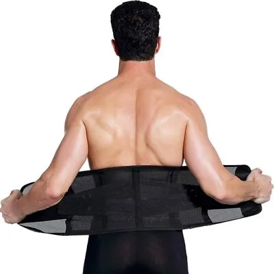 Men Waist Trimmer Sweat Band Wrap Belt Trainer Body Shaper Slim Girdle Fitness • £5.99