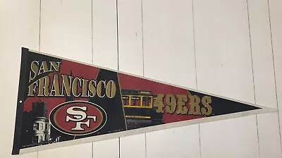 NFL San Francisco 49ers Municipal Railway Image Football Pennant Vintage 1996 • $27.84