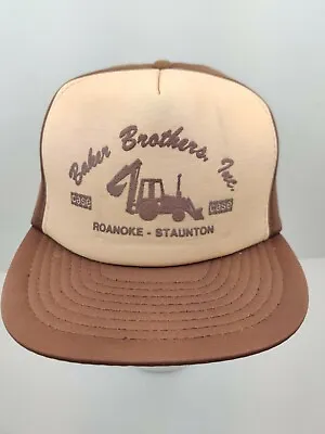 Baker Brothers Inc. Case Tractors Snapback Brown Hat Roanoke Virginia • $7.99