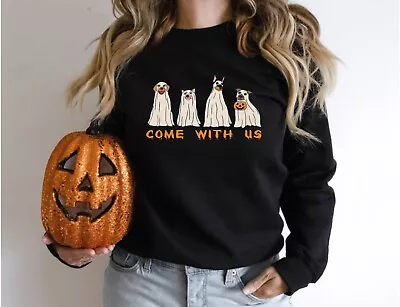 Happy Halloween Pumpkin Tee Witch Unisex Sweatshirt  Come With Us • £14.69