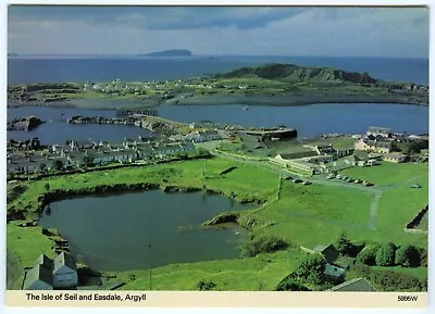 1970s Hail Caledonia Postcard Aerial View Of Isle Of Seil & Easdale Unposted • £2.45