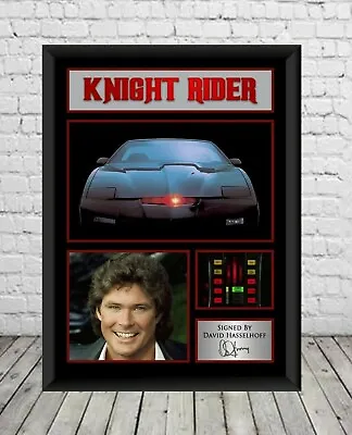 Knight Rider Signed Photo Print David Hasselhoff Poster Memorabilia • £7.59