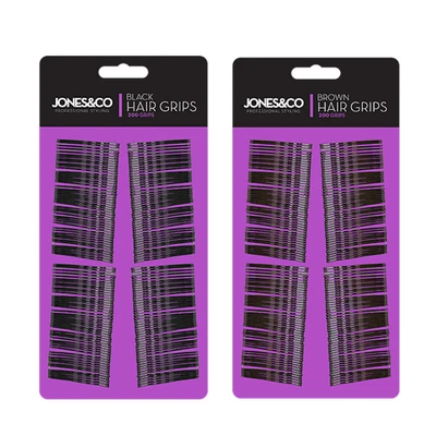 £2.29 • Buy 200x Hair Grips Clips Kirby Bobby Bun 4.5cm Waved Pins Slides BLACK BROWN 